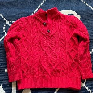 Red Wool Gap Kids Fishermann’s Sweater
